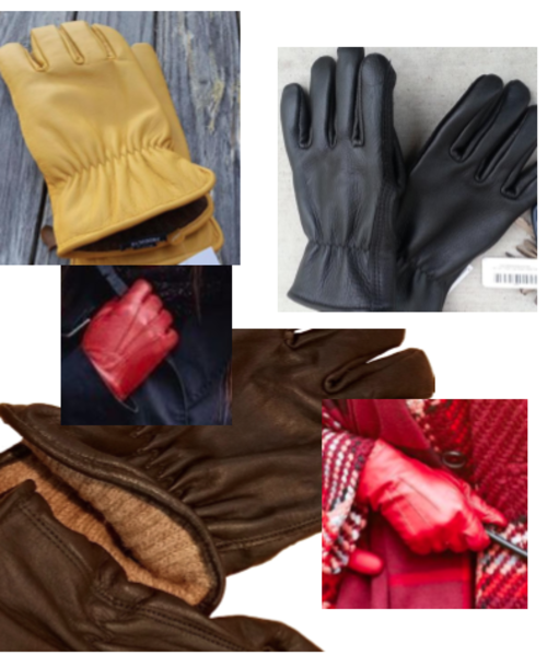 Alpaca Knit Lined Cowhide Leather Gloves - Alpaca Made in the USA